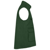 Gewatteerde uniseks bodywarmer van polykatoen multizakken Forest Green XS