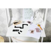 Domino-spel Enid | Gerecycled hout bruin