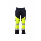 fluorescent yellow/navy blue