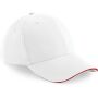 Athleisure 6 Panel Cap white/classic red one size