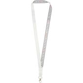 Isla 1-meter RPET sublimatie lanyard met safety breakaway sluiting - Wit/Wit/Wit