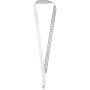 Isla 1-meter RPET sublimatie lanyard met safety breakaway sluiting - Wit/Wit/Wit