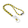 Polyester 2-kleurige koord-lanyard met full color label