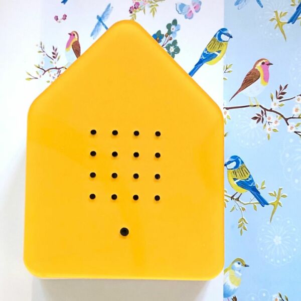 Huisje met vogelgeluiden | Zwitscherbox | Geel Huisje met vogelgeluiden | Zwitscherbox | Geel