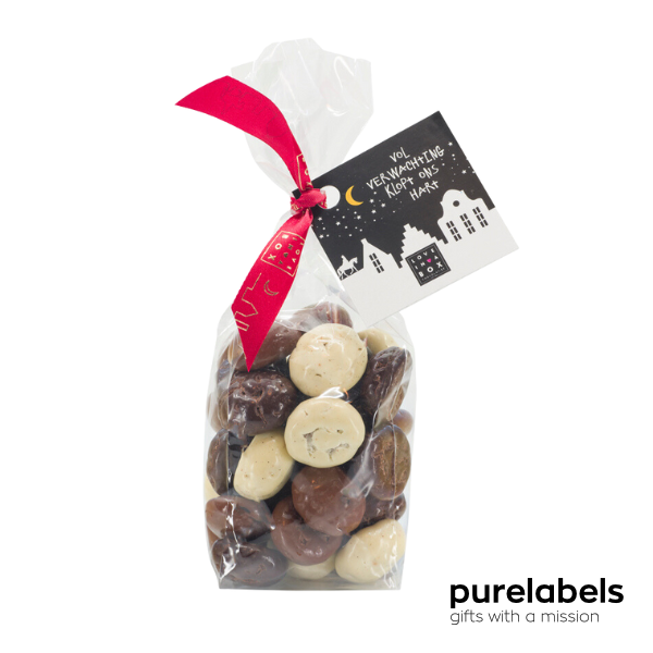 Sinterklaas chocolade | Kruidnoten Mix met kaartje | In geschenkverpakking