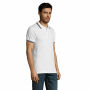 PASADENA MEN - PASADENA heren polo 200g - 3XL - Wit/Navy