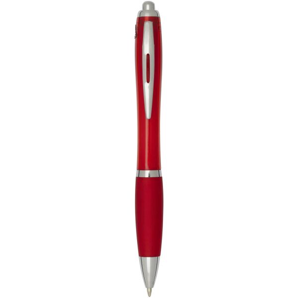 Nash RCS balpen van gerecycled plastic met gekleurde behuizing en grip (zwarte inkt) - Rood Nash RCS balpen van gerecycled plastic met gekleurde behuizing en grip (zwarte inkt) - Rood