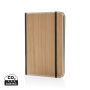 Treeline A5 notitieboek met luxe houten kaft, bruin