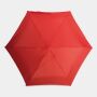 Super mini, uit 5 secties bestaande opvouwbare paraplu POCKET rood
