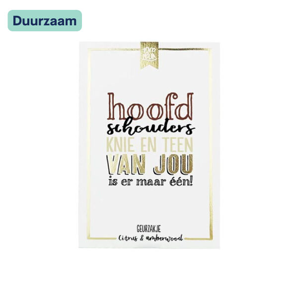 Geurzakje I Hoofd schouder knie en teen Geurzakje I Hoofd schouder knie en teen