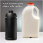 Baseline 500 ml gerecyclede drinkfles met klapdeksel - Zwart/Zwart