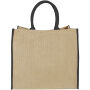 Harry jute draagtas met gekleurde accenten 25L - Naturel/Zwart Harry jute draagtas met gekleurde accenten 25L - Naturel/Zwart