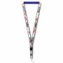 Afneembare polyester keycord met gesublimeerde satijnen overlay