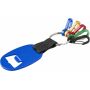 Aluminium 2-in-1 sleutelhanger Courtney zilver