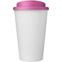 Americano® Eco 350 ml gerecyclede beker met spill-proof deksel - Roze/Wit