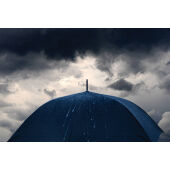 30" Impact AWARE™ RPET 190T storm proof paraplu, donkerblauw 30" Impact AWARE™ RPET 190T storm proof paraplu, donkerblauw
