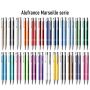 Aluminium balpen Marseille Zwart - Blauwe inkt