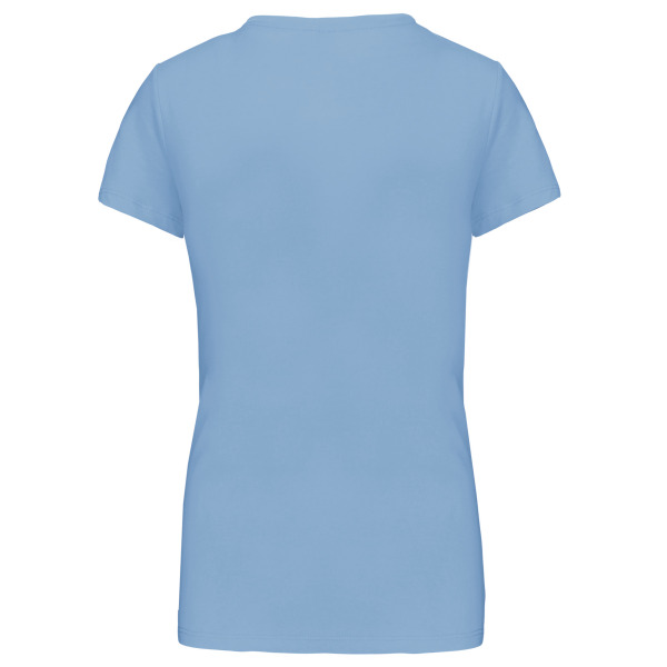 Dames T-shirt V-hals Korte Mouwen Sky Blue S