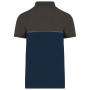 Ecologische uniseks polo met korte mouwen in twee kleuren Navy / Dark Grey XXL