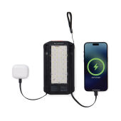 Nordic Drift Titan 10.000mAh solar powerbank met 3 panelen, zwart