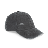 Ecologische uniseks pet met verwassen look Washed black One Size