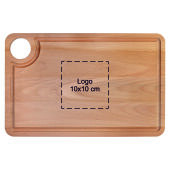 Plank met sapgeul en 'oog' beuken 34x22 cm Plank met sapgeul en 'oog' beuken 34x22 cm