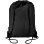 Oriole RPET-tas met trekkoord en voorvak met ritssluiting, 5 liter - Zwart