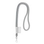 Polyester 2-kleurige koord-lanyard met full color label