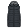Bodywarmer met capuchon kids Marl Dark Grey 10/12 jaar
