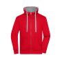Men's Lifestyle Zip-Hoody red/grey-heather S