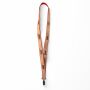 Zeefdruk lanyard van kurk en polyester Zeefdruk lanyard van kurk en polyester