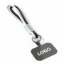 Sleutelhanger & telefoonhouder met koord met leren uiteinde.