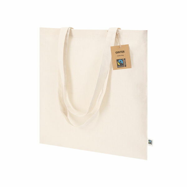 Katoenen Fairtrade tas Ginter | 140 g/m² | 37×41 cm | Lange hengsels | Natuurlijk Katoenen Fairtrade tas Ginter | 140 g/m² | 37×41 cm | Lange hengsels | Natuurlijk