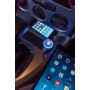 Dubbele USB autolader, blauw, wit