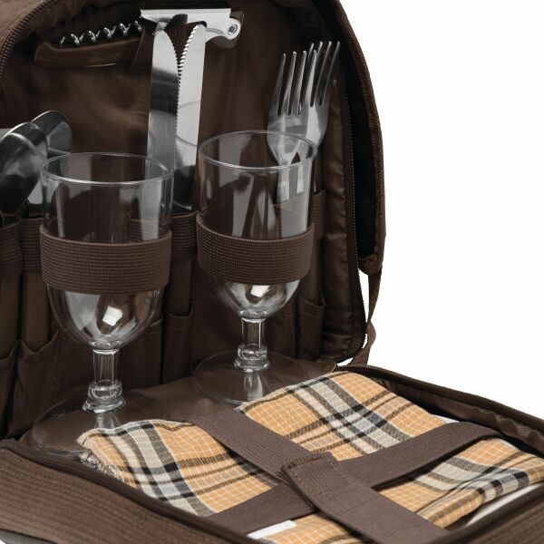 4 PICKNICK - Luxe 4-persoons picknickset bruin 4 PICKNICK - Luxe 4-persoons picknickset bruin