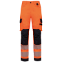 Gerecyclede veiligheidsbroek met veel zakken Hi Viz Orange / Navy 34 FR