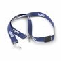 Polyester Pantone-gematchte zeefdruk keycord met 2 clips