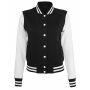 Ladies´ Sweat College Jacket black/white XS