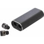 Aluminium 2-in-1 powerbank Letitia zwart