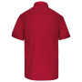 Overhemd in onderhoudsvriendelijk polykatoen-popeline korte mouwen heren Classic Red 4XL