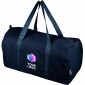 Gerecyclede polycotton (330 gsm) dufflebag Tian blauw