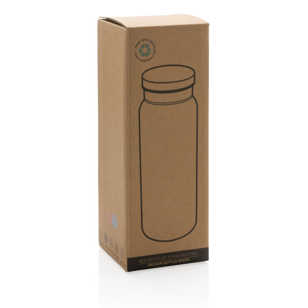 RCS gerecycled roestvrijstalen vacuümfles 600ML, wit RCS gerecycled roestvrijstalen vacuümfles 600ML, wit