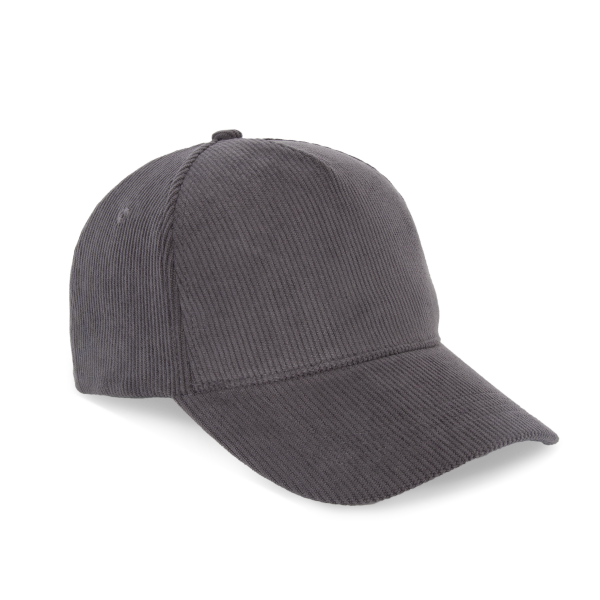 Ribfluwelen pet met 5 panelen Shadow One Size Ribfluwelen pet met 5 panelen Shadow One Size