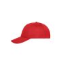 6 Panel Cap Organic Cotton red one size
