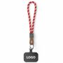 Sleutelhanger & telefoonhouder met koord met leren uiteinde Sleutelhanger & telefoonhouder met koord met leren uiteinde