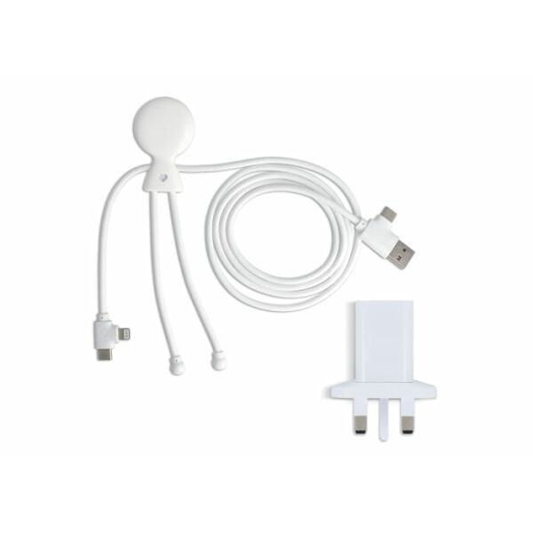 2090 - Xoopar Mr. Bio Long 60W Oplaadkabel + UK Plug Adapter 