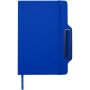 Nexus A5 hard cover notebook with pen and pencil combo (black ink) - Royal blue