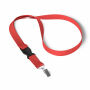 Afneembare polyester lanyard in Pantone-kleur met zeefdruk en bulldogclip Afneembare polyester lanyard in Pantone-kleur met zeefdruk en bulldogclip