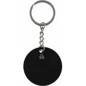 Recyclede roestvrijstalen voetbal sleutelhanger Ciro zwart
