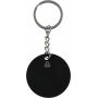 Recyclede roestvrijstalen voetbal sleutelhanger Ciro zwart